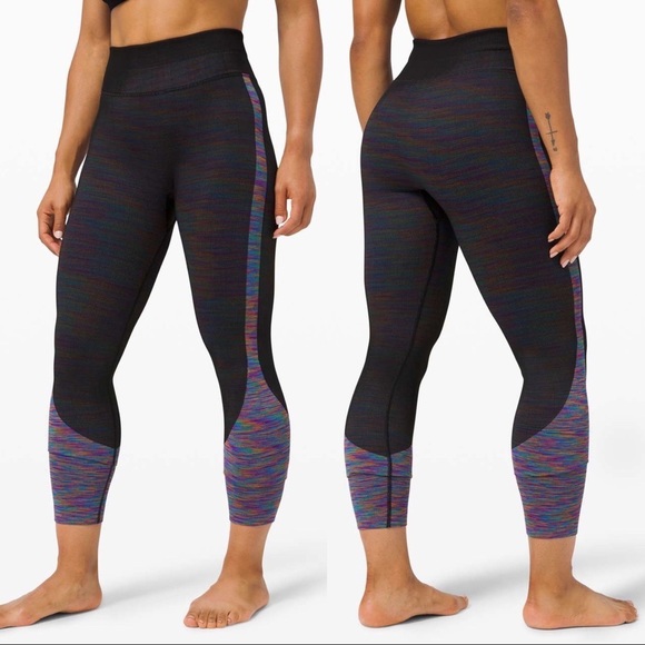 Lululemon • 2021 Love Revealed Tight 7/8 black rainbow space dye leggings - Picture 10 of 10